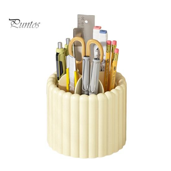 Rotating Pencil Holder for Kids Pen Holder, 360 Degree Spinning Desk Organizer Small Item Storage Hair Ties with Drawer, School Supplies Stationery, A