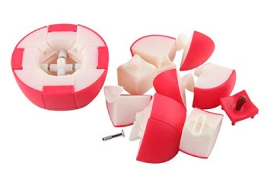 Fruit Cube Puzzle, a Realistic Fruit-shaped Cube Puzzle Featuring an Apple Design (packaged In English and Chinese). A Great Birthday or Gift for