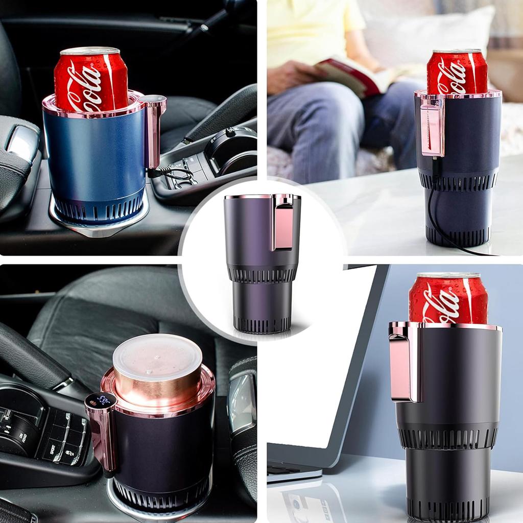 2025 New Portable Cup Cold and Warm from To with LED Temperature Drink Tabletop for PET Drink Cup Cooler for Heat and Carbonated Drinks Rapid-Cooling