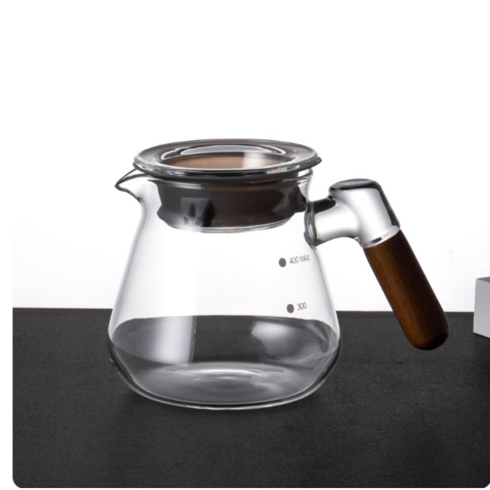 

Скляний кавник, стійкий до високих температур, скляний глечик для заварювання методом пуровер, скляний посуд, прозора побутова чашка-фільтр з мірною чашкою