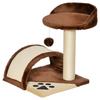Cat Scratching Post for Play and Relaxation 36x36x44 Cm Brown