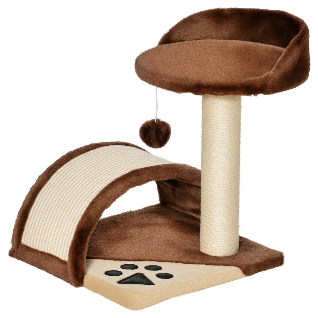 Cat Scratching Post for Play and Relaxation 36x36x44 Cm Brown