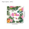 Hawaii Flamingo & Turtle Leaf Cartoon Animal Birthday Napkin Set