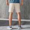 Li Ning Fitness Series Solid Color Logo Straight Leg Quick Dry Shorts Men shorts Oat-Gray AKST625-3