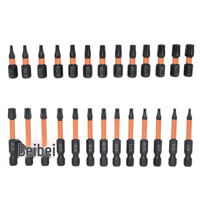26-Piece S2 Alloy Steel Torx Bit Set, Solid & Hollow, 25mm/50mm for Electric Screwdrivers