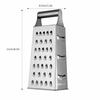 J-ouuo 4-Sided Cheese Grater, Vertical, Ergonomic Stainless Steel, for Cucumber, Carrot, Cheese, Fruit, Vegetables, Chocolate, Cheese Grater, Kitchen