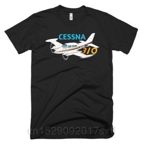 Summer Short Sleeves Cotton TShirt Cessna 310 Airplane Airplane Tshirt Personalized with Your N Tee Shirt