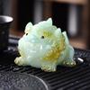 Auspicious Pixiu Color-Changing Tea Pet Ornament for Wealth, Kung Fu Tea Set Accessory, Tea Tray/Table Decoration, Nourishable with Water.