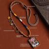 Tibetan Hand-Rubbed Cotton Rope Zhaqilam Dzi Bead Necklace Rope Amulet Chain Pendant Hanging Rope