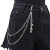 Double Headed Rivet Pentagram Pants Chain For Men Women Multi-Layer Waist Chain Fashion Hip-Hop Punk Metal Pants Chain Gifts