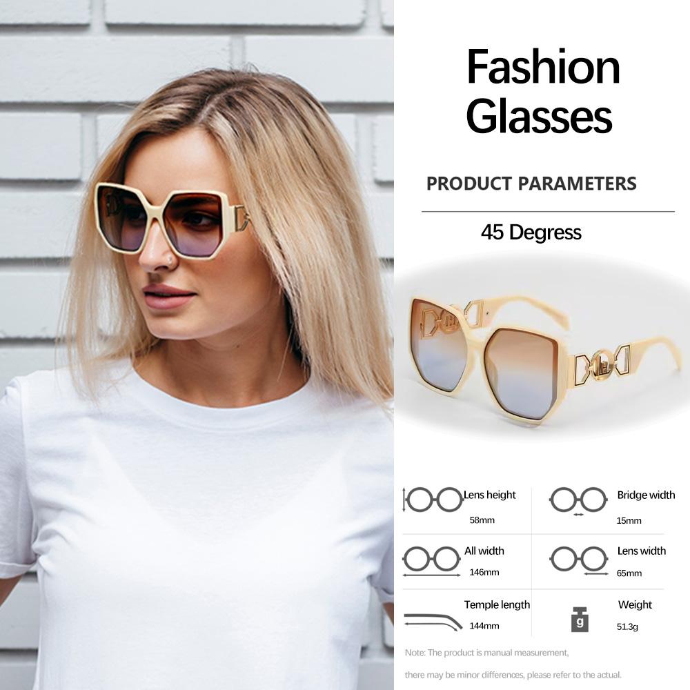 New In Sunglasses Decorative Details Geometric Sunglasses Modern Retro Design Unique Lines Fashionable Frame Sun Glasses