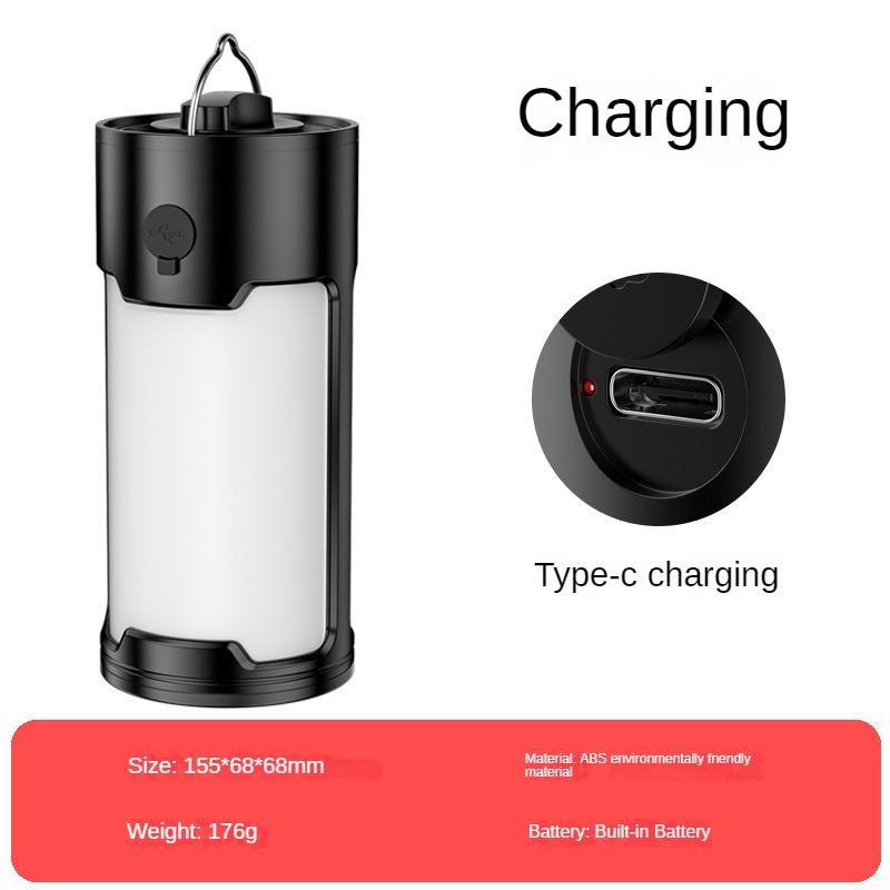 New camping lamp outdoor camping multi-functional emergency USB rechargeable lighting AAA No. 7 battery tent lamp