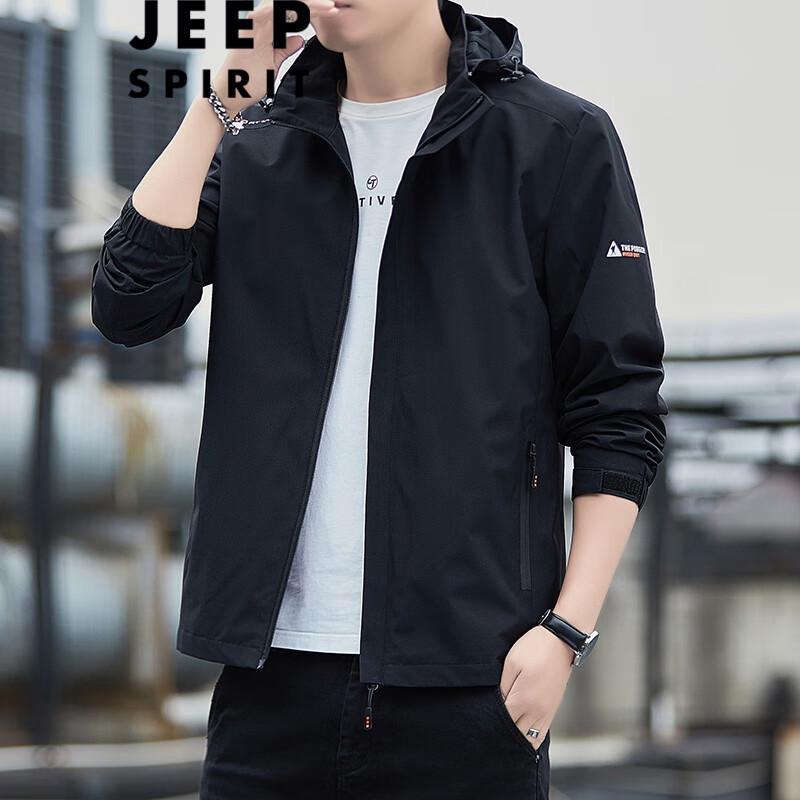 JEEP SPIRIT Men s Casual Windbreaker Jacket 4XL
