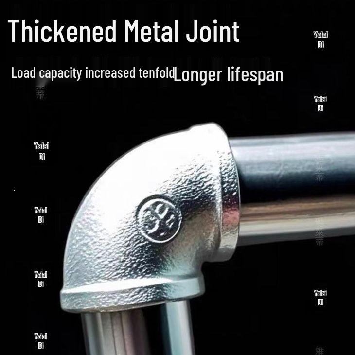 Thickened Steel Pipe Clothes Rack: Reinforced Floor-Standing Rack for Bedroom and Balcony
