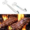 Stainless Steel Food Tongs Kitchen Utensil Buffet Cooking Tool Anti Heat Bread Clip Pastry Clamp for Desserts Salads BBQ