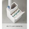 Yamazaki Tower Toilet Brush Case with Storage, Flushable Toilet Brush, White, Approx. 4.5" W x 4.5" D x 6.7" H, 5722
