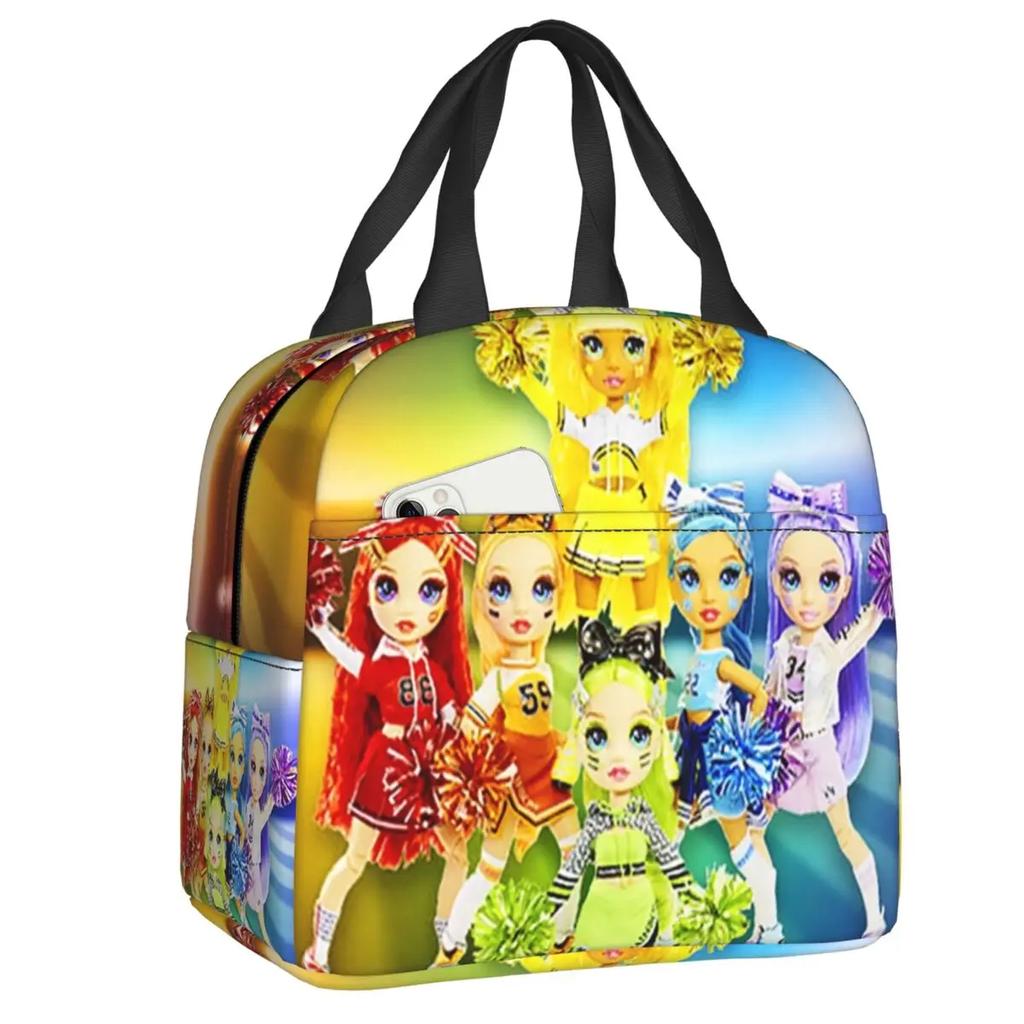 Rainbow High Isolierte Lunch-Tragetasche für Damen Sunny Madison Tragbare Kühltasche Thermische Lebensmittel-Lunchbox Outdoor Camping Reisen
