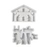 2Pcs Christmas Theme Silicone Molds for Plaster Decorations Art Craft, Candle Holder Silicones Molds for Home Decoration