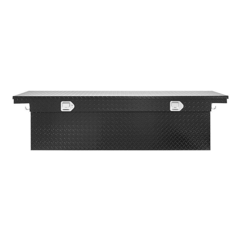 VEVOR Crossover Truck Tool Box, 71x27x18 In, Heavy Duty Aluminum Toolbox with Diamond Texture, Pick Up Truck Bed RV Trailer Toolbox