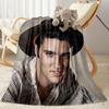 Rock Roll Legend Elvis Blanket Soft Warm Cozy Great for Couch Chair Picnics All-Season Use Playful Design Best Holiday Gift for Friends Family