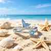Yanbai Women's Fishtail Enamel Ring: Open, Elegant, Ocean-Inspired Design
