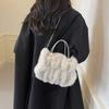 Plush bag women's large-capacity new autumn and winter versatile chain messenger bag pleated plush bag