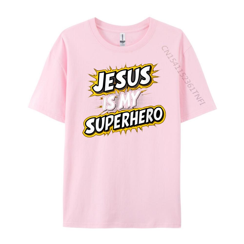 Womens Jesus Is My Superhero Christian God Religious Comic Boy Graphic Tees Unisex Unisex's Shirt harajuku clothing