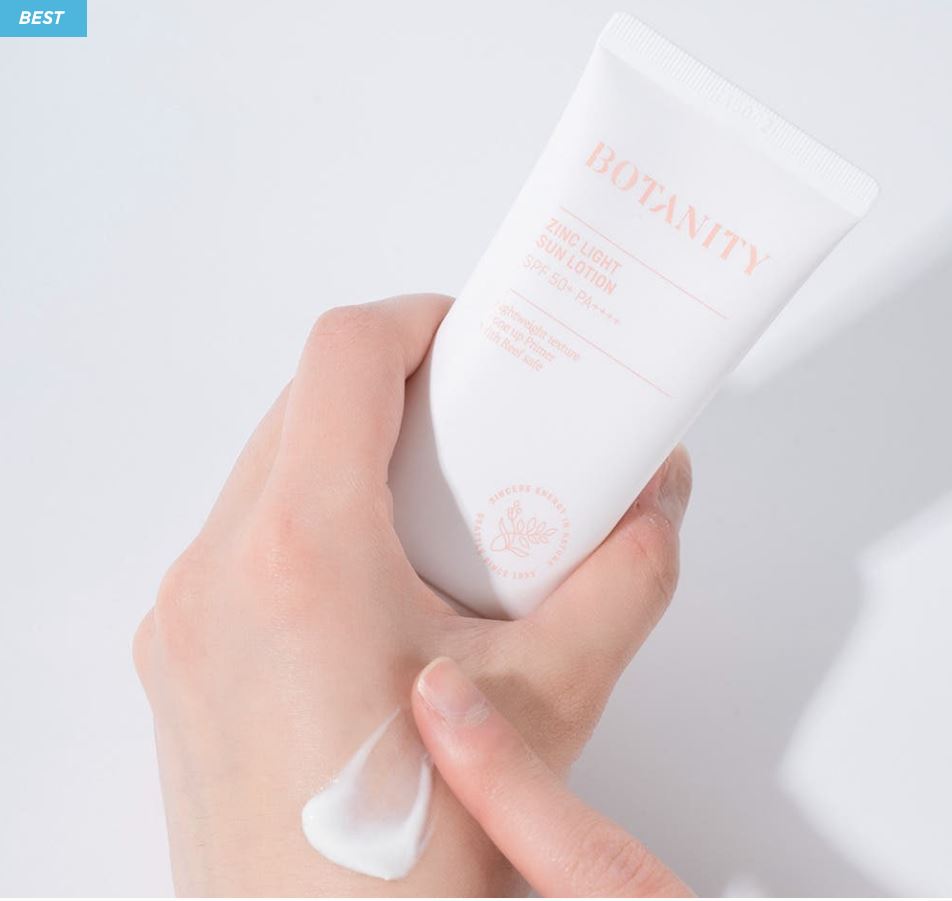 Botanity Zinc Light Sun Lotion SPF50+ PA++++ — Mineral Non-Sticky Zinc-Light Tone-Up Sunscreen 50 ml