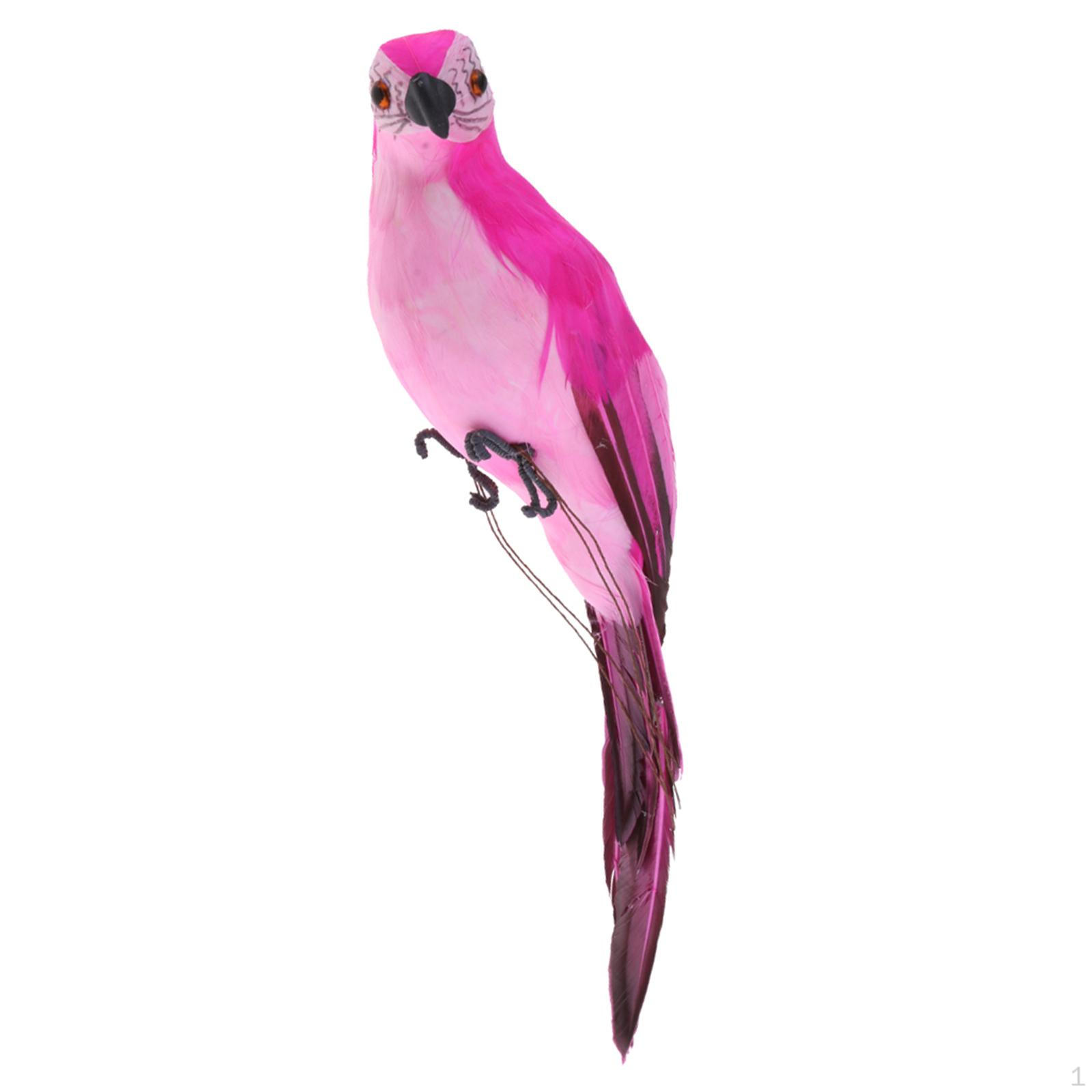 Simulated Parrot Statue Artificial Feather Figurine Realistic Macaw Figure
