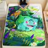 Bulbasaur Flannel Blanket with Prints Warm Comfortable for Sofas Beds Travel.-TING