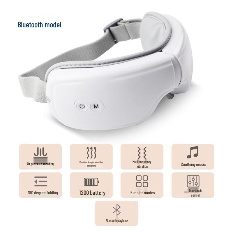 Smart Foldable Heated Eye Massager with Bluetooth