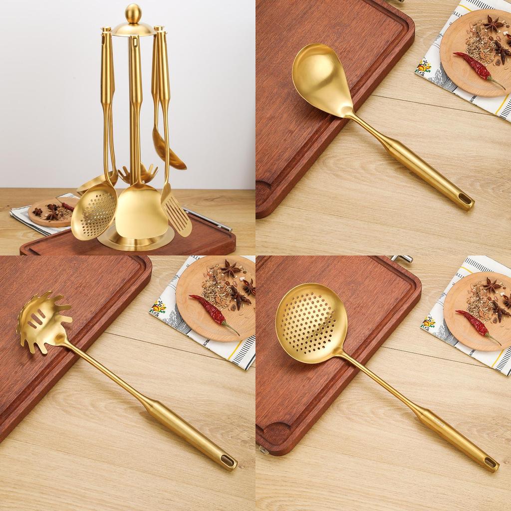 Conjunto de Utensílios de Cozinha em Aço Inoxidável Com Resistência a Altas Temperaturas Para Entusiastas da Culinária Doméstica
