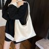 Underarm bag women's spring new fashion tote bag student solid color large capacity shoulder bag commuter bag