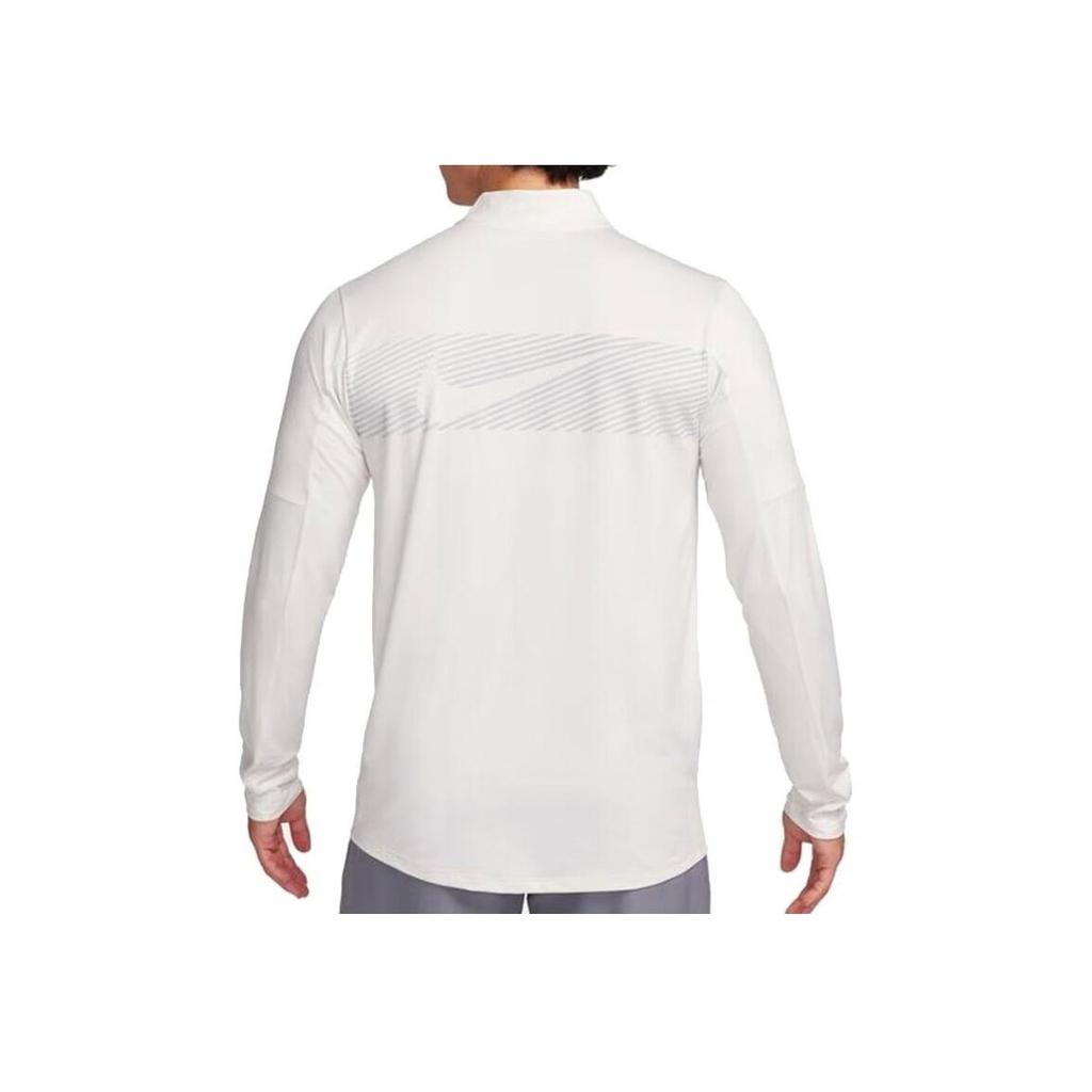 Nike Stand Collar Half-Zip Quick-Dry Running Long-Sleeve T-Shirt Men Tops White FB8557-030