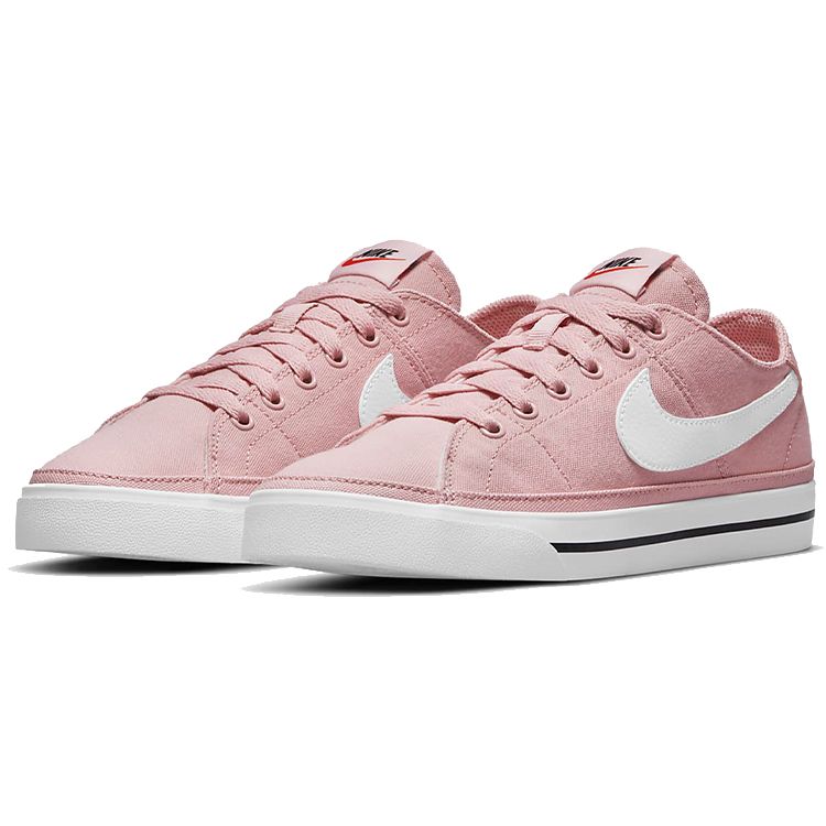 Nike  Court Legacy Canvas Pink Glaze Women Sneakers Black Team-Orange White CZ0294-601