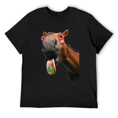 High Horse T-Shirt Baggy Shirts Cotton Graphic Tees Luxury Designer Mens Plain T Shirts