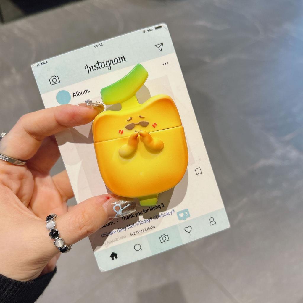 Cute Sweet Banana AirPods Pro Apple Bluetooth Headset Case 1/1/1 Generation Cartoon Silicone Protective Cover