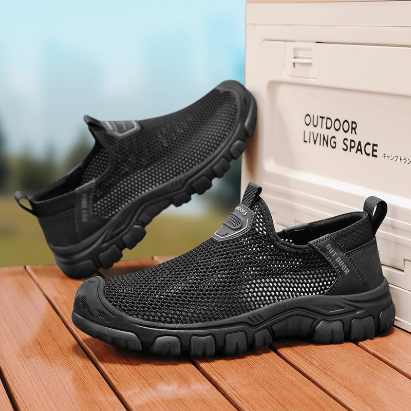 Neue Allround-Herren-Walking-Flats Herren-Loafer mit Aushöhlungen Lässige bequeme Slipper für Herren Atmungsaktives Schuhwerk