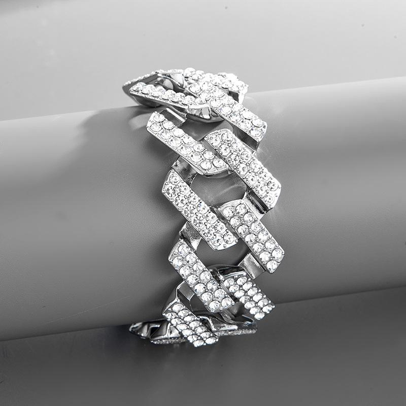 European & American Hip-Hop 30mm XL Cuban Chain Necklace - Thick, Retro, Full Diamond, Men's Trendy Accessory