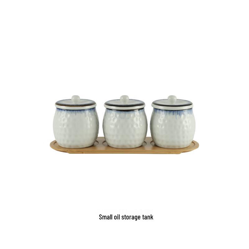 LIU Japanese Style Hand-painted Ceramic Seasoning Jar Set