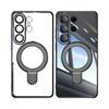 Magnetic Ring Stand Plating Case For Samsung Galaxy S26 Ultra S25 Edge S24 FE Plus Luxury Lens Protector Clear Back Shockproof Soft Silicone Cover