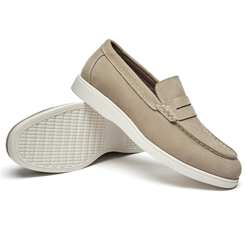 Moda Nuove Scarpe Piatte da Uomo in Pelle Scamosciata a Punta Slip-On Scarpe Eleganti da Uomo Designer Penny Loafers Calzature per Homecoming Matrimonio