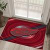 Detroit Red Wings Design Crystal Velvet Carpet Cozy Non?Slip Printed Rug For Bedroom Living Room Entrance