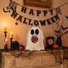 Small Gift Bag for Kids Halloween Ghost Candy Kids, Cute Fabric Treat or Trick Non Woven Container Tote with Handle, Spooky Snack Goodie Bags