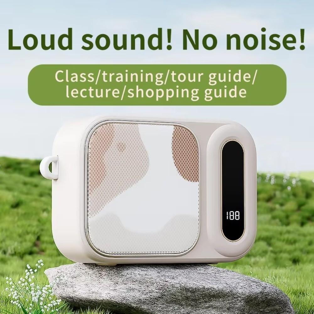 Neck Clip Portable Voice Amplifier Digital Display Neck Clip Microphone  Tour Guides