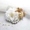[Lomeri] Hair Ornament, Dahlia and Pearl, for Kimono, Japanese Clothing, Yukata, Furisode, Coming-of-Age Ceremony, Wedding, Graduation,