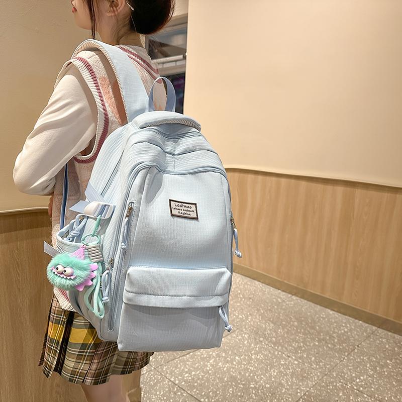 Large Capacity Junior High School Student Schoolbag Girls Travel Lightweight Backpack