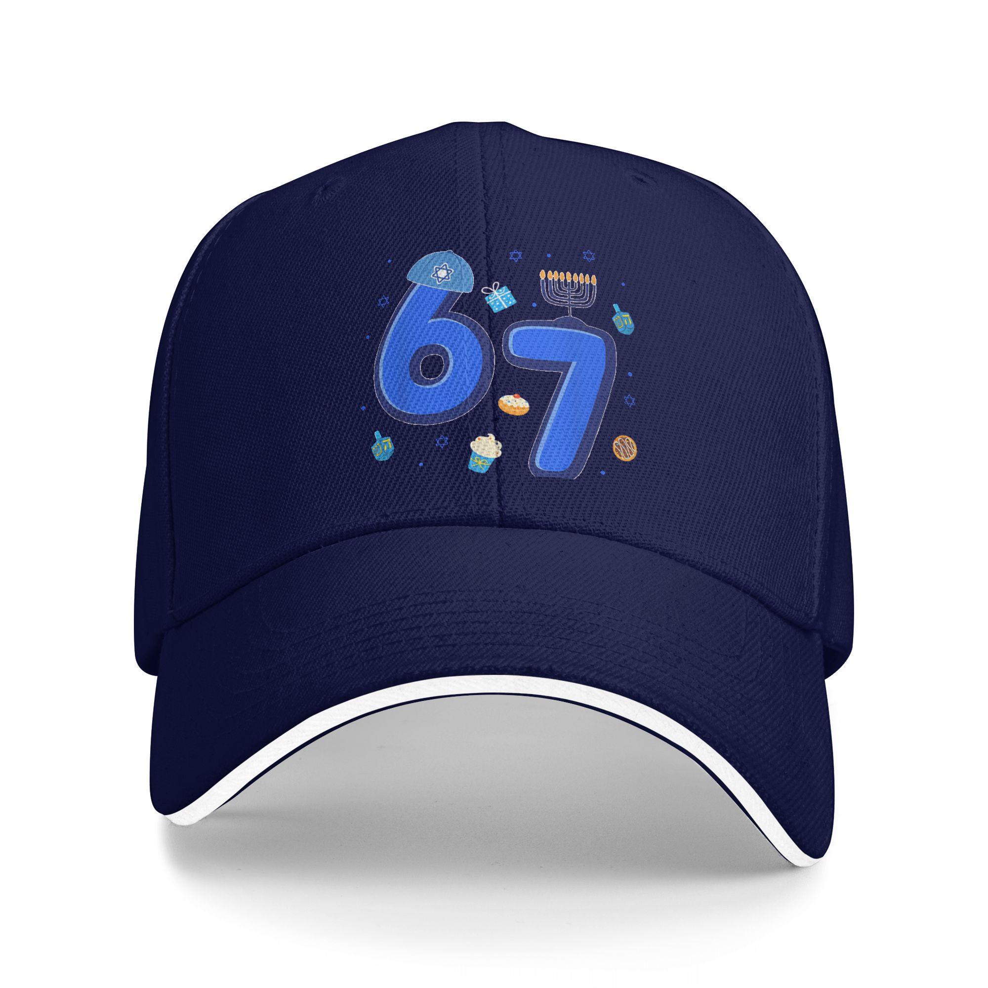 Hanukkah Menorah Dreidel 67 Six Seven Meme Festive Chanukah Baseball Cap  Design Trucker Hat Spring Retro Outdoor Baseball Caps As Picture