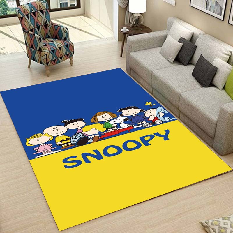 Snoopy Cartoon Print Rug Mat, Decorative Rug for Home, Bedroom, Bedside, Doormat, Bathroom Mat, Gift for Friends and Family.
