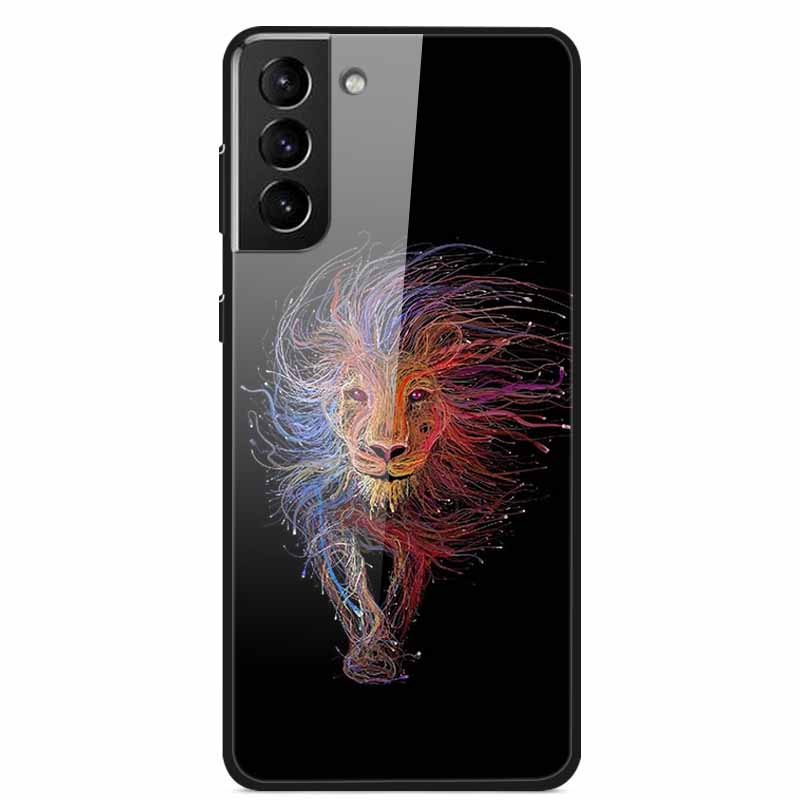 For Samsung S22 5G Cases S22Plus S22Ultra 5G Tempered Glass Hard Back Cover for Samsung Galaxy S22 Plus Case S22Ultra S22+ Cover